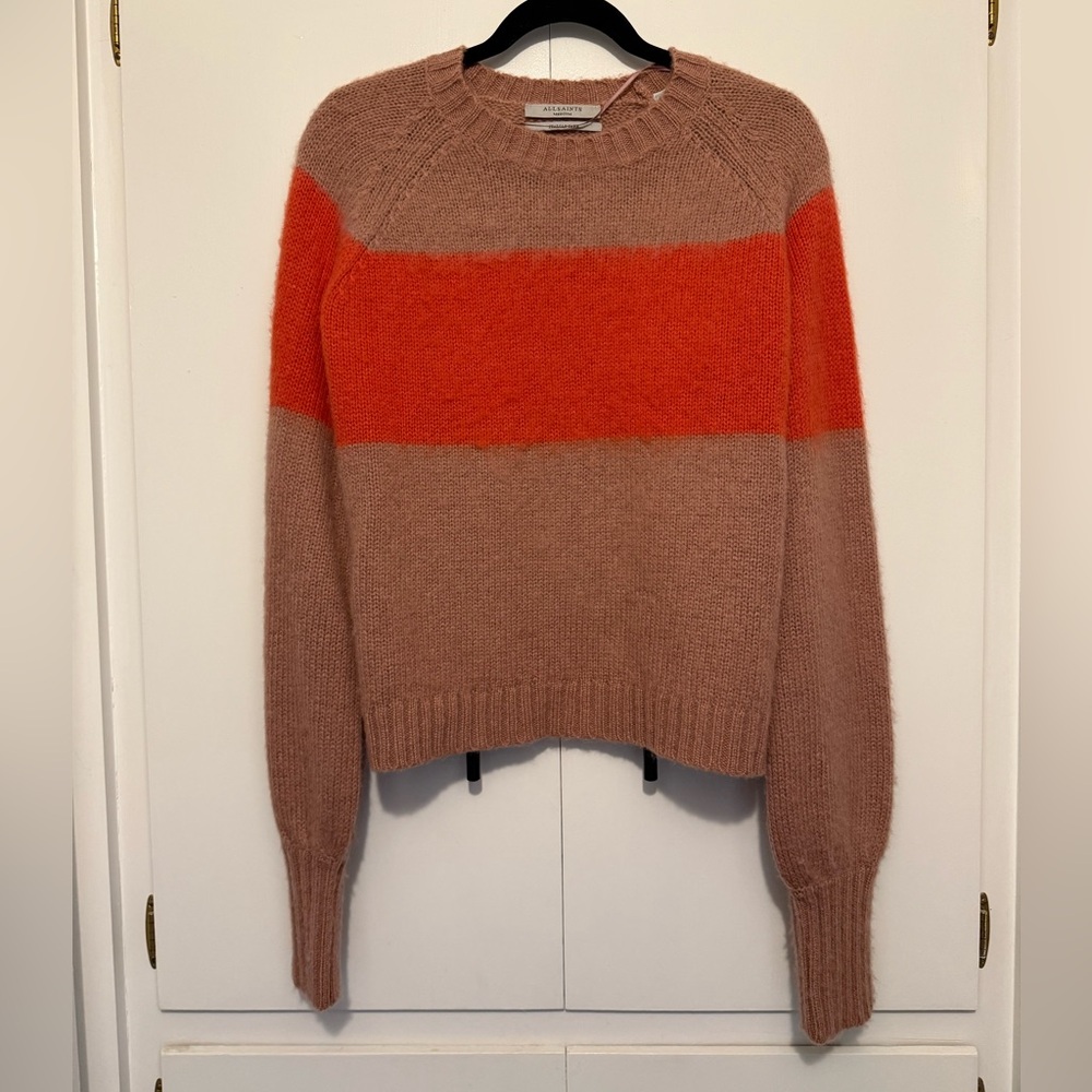 All Saints Blush/red Mohair Wool Sweater. Never worn.